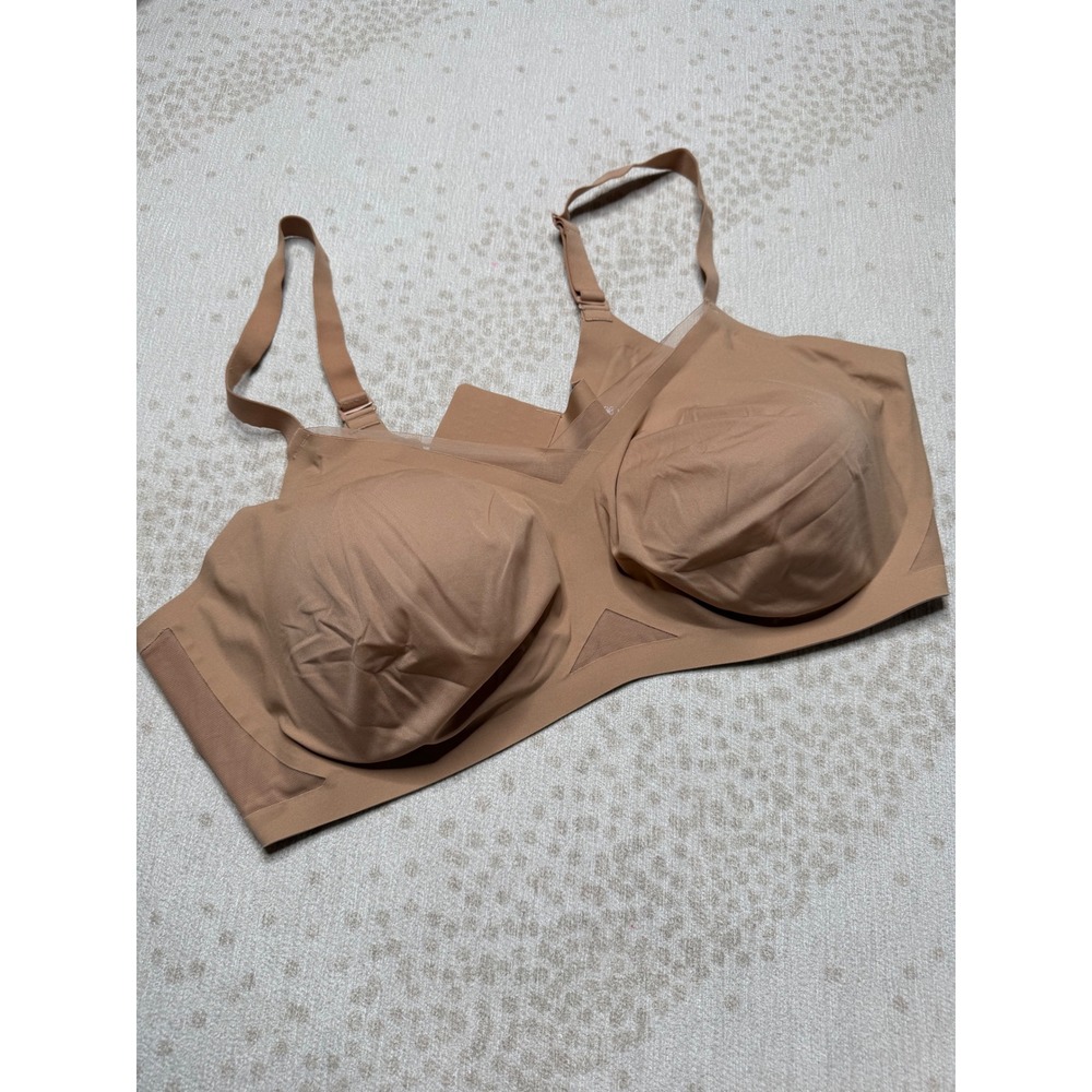 HONEYLOVE Crossover Bra Sand Wireless Supportive Women's Size‎ 3X 44DD